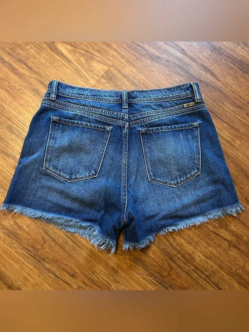 KanCan Distressed Dark Blue Denim Shorts